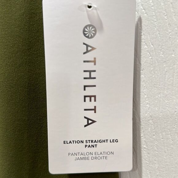 NWT ATHLETA ELATION STRAIGHT LEG PANTS GREEN - Picture 5 of 7